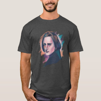 Liszt Colorful Watercolor Portrait T-Shirt