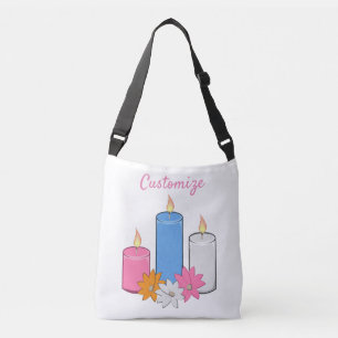 Lit Candle Flowers Thunder_Cove Crossbody Bag