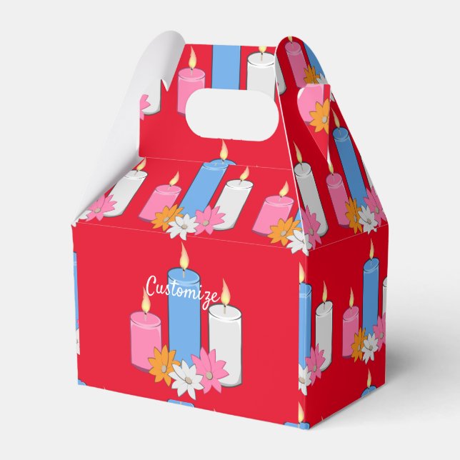 Lit Candle Flowers  Thunder_Cove  Favour Box (Front Side)