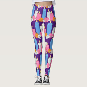 Lit Candle Flowers Thunder_Cove Leggings