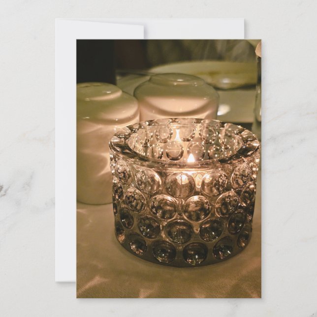 Lit candle invitation (Front)