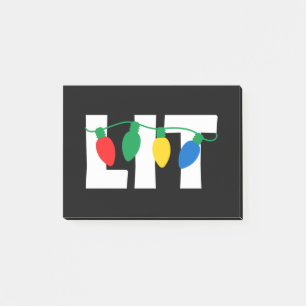 Lit Christmas Post-it Notes