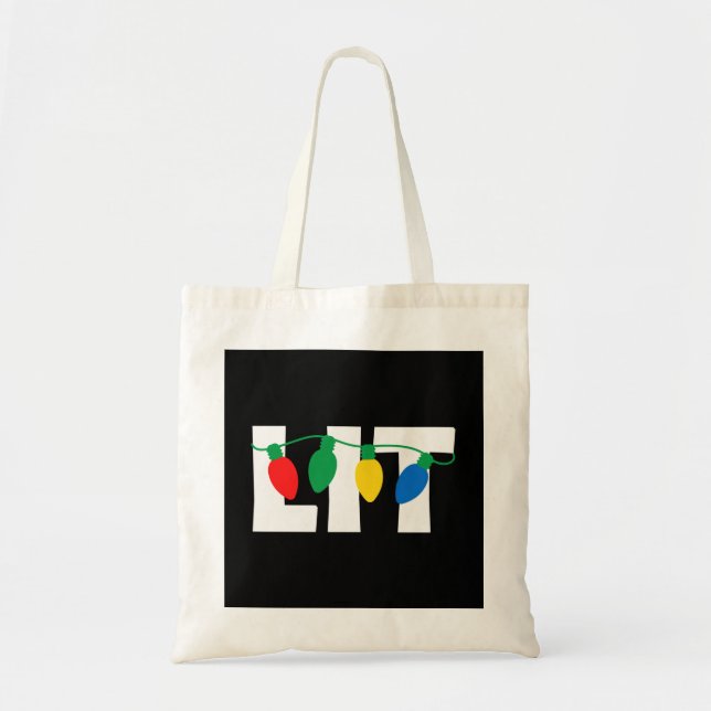 Lit Christmas Tote Bag (Front)