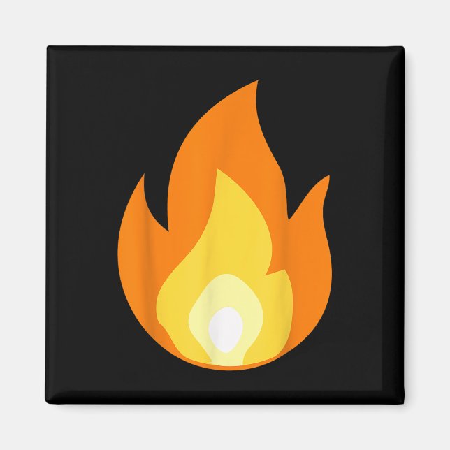 Lit Fire Flame Hot Burning Beach  Magnet (Front)