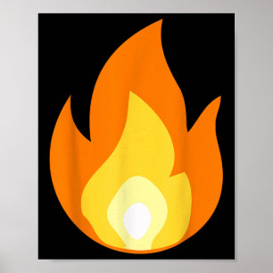 Lit Fire Flame Hot Burning Beach  Poster