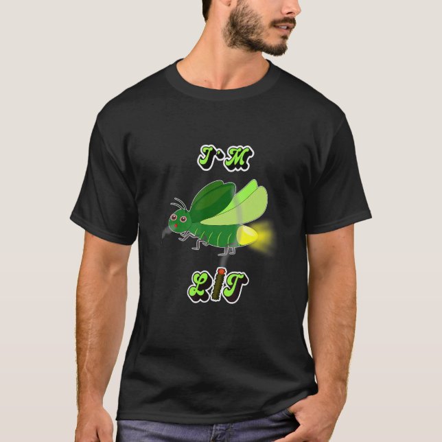 Lit Firefly Blowing Smoke And Feeling Fine T-Shirt (Front)