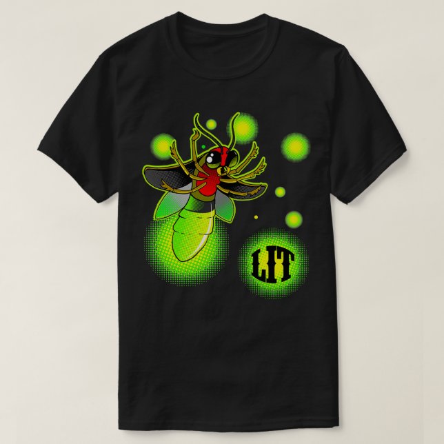 Lit Firefly Lightning Bug T-Shirt (Design Front)