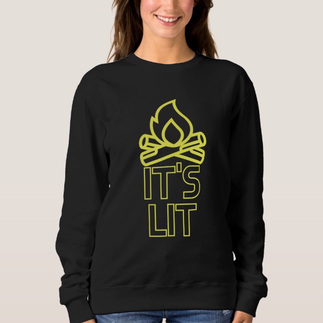 Lit Its Lit Meme Lets Get Hit - We Are Lit Meme Hy Sweatshirt (Front)