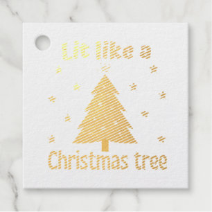 Lit Like A Christmas Tree Christmas Favour Tags