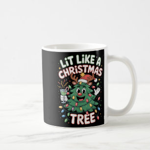 Lit Like A Christmas Tree Cute Xmas Festive Holida Coffee Mug