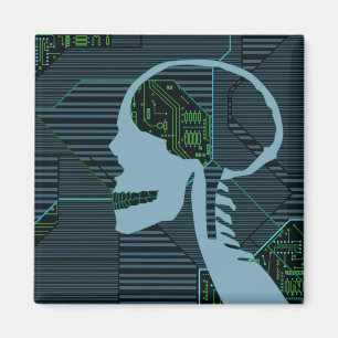 lit logicskull magnet