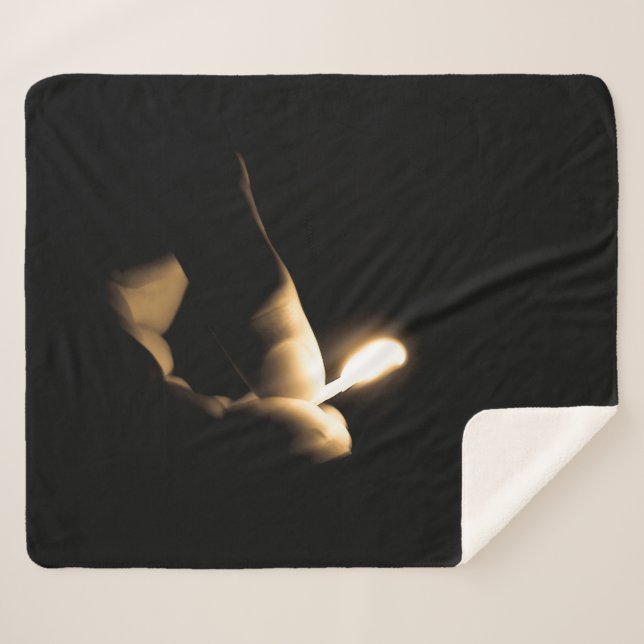 Lit Match Sherpa Blanket (Front (Horizontal))