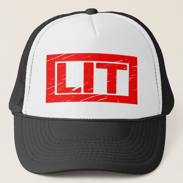 Lit Stamp Trucker Hat (Front)