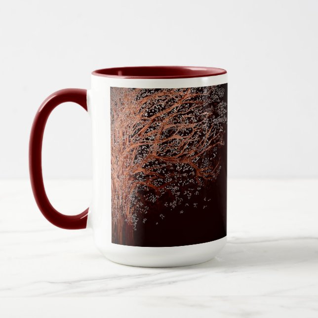 Lit up Cherry Blossoms 15 oz. mug (Left)