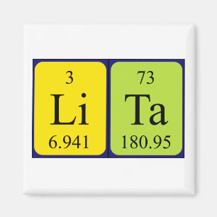 Lita periodic table name magnet