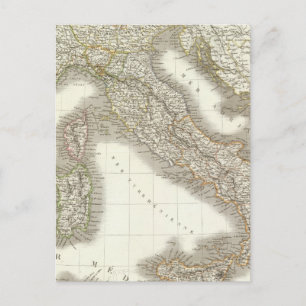 L'Italie - Italy Map Postcard