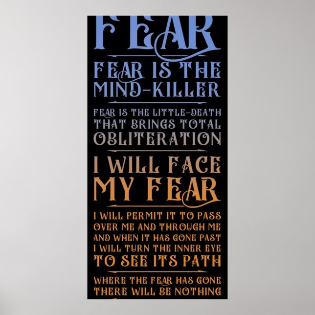 Litany Against Fear  Dune 2021 Poster (Front)
