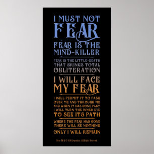 Litany Against Fear Dune 2021 Poster