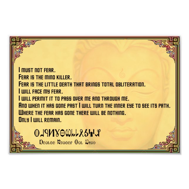 Litany Against Fear with Fremen Photo Print (Front)