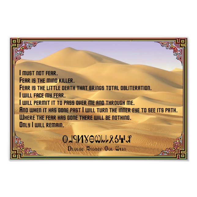 Litany Against Fear with Fremen Photo Print (Front)