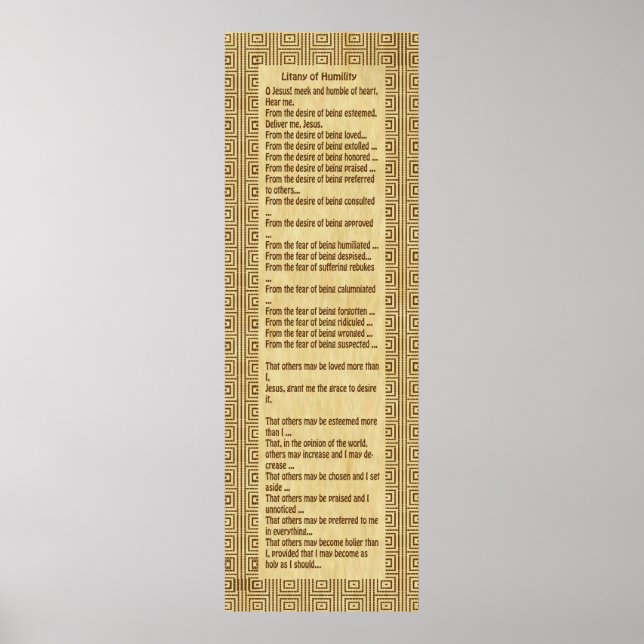 Litany of Humility Poster (Front)