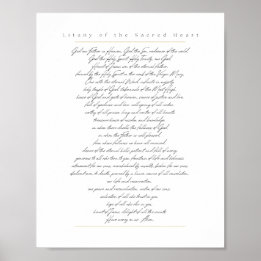 Litany of the Sacred Heart Poster
