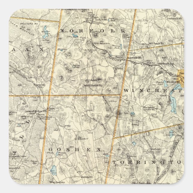 Litchfield Co N Square Sticker (Front)