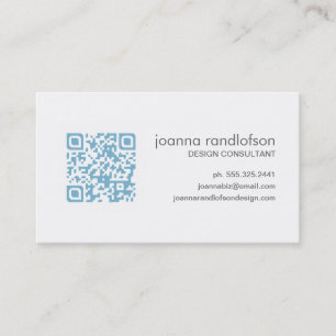 Lite Blue QR CODE Business Card