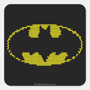 Lite-Brite Bat Emblem Square Sticker