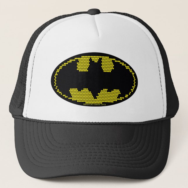 Lite-Brite Bat Emblem Trucker Hat (Front)
