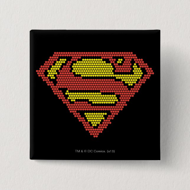 Lite-Brite S-Shield 15 Cm Square Badge (Front)