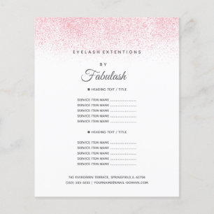 Lite Pink Glitter Beauty Salon Flyer