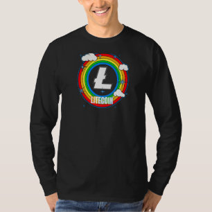 Litecoin Crypto Rainbow Colours Ltc Cryptocurrency T-Shirt