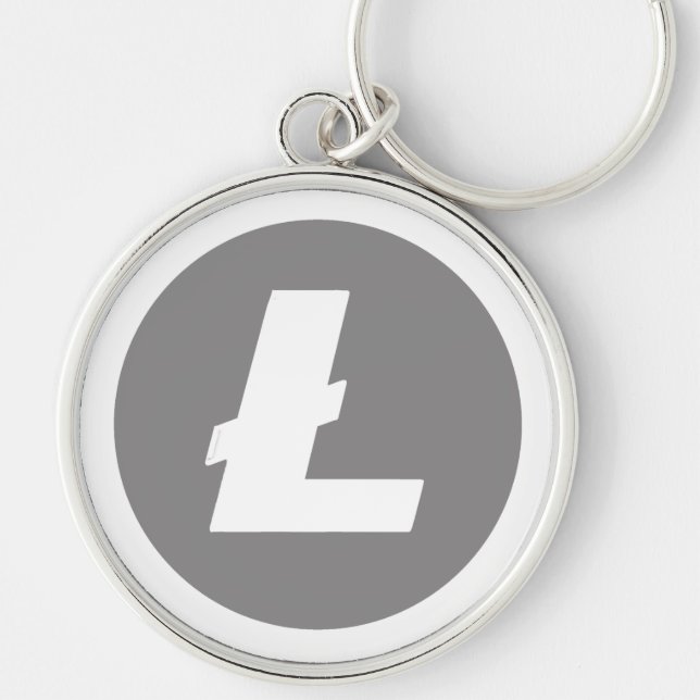 litecoin crypto style key ring (Front)