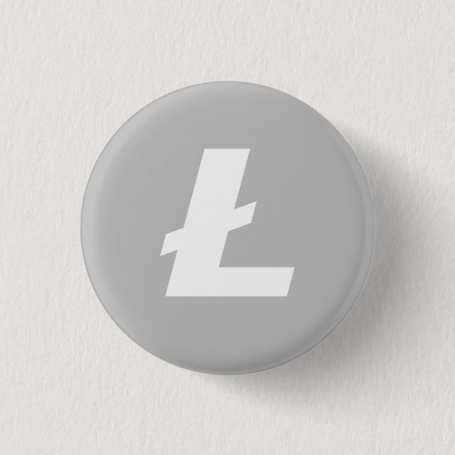 Litecoin LTC Small Button (Front)