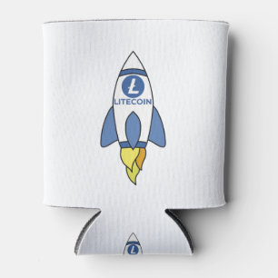 Litecoin To The Moon Rocket Can Cooler