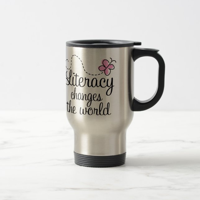 Literacy Awareness Travel Mug (Right)
