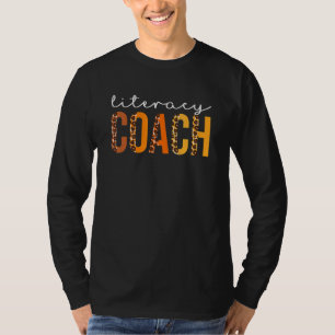 Literacy Coach leopard Squad Cute Fall Autumn Than T-Shirt