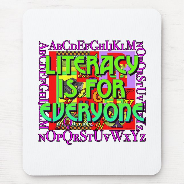 Literacy Is for Everyone Computer  Mouse Pad (Front)