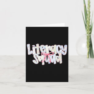 Literacy Squad Coquette Back To School Librarian S Card