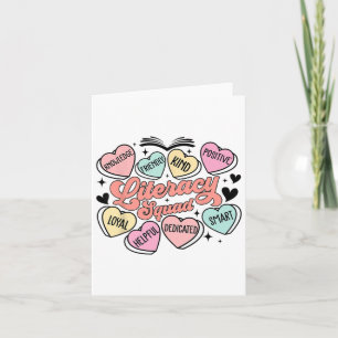 Literacy Squad Hearts Teacher Valentine's Day Card