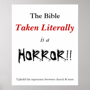 Literal Bible is a horror Poster