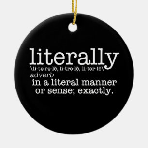 Literally Definition Ceramic Tree Decoration