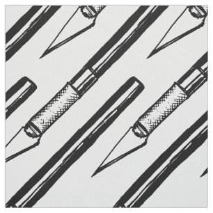 Literally Edgy - Repeating Exacto Knife pattern Fabric