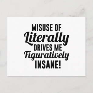Literally Figuratively Postcard