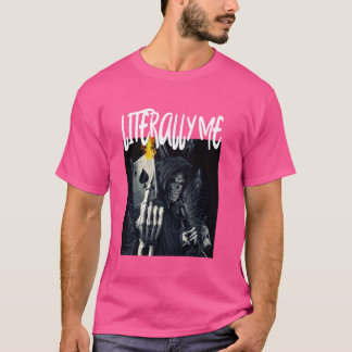 Literally Me Funny Hard Skeleton Bike Meme T-Shirt