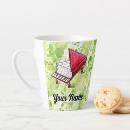 Literary And Musical Inspiration Personalizable Latte Mug