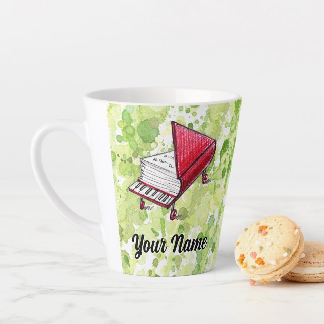 Literary And Musical Inspiration Personalizable Latte Mug (In Situ)