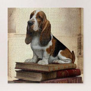 Literary Basset Hound Jigsaw Puzzle