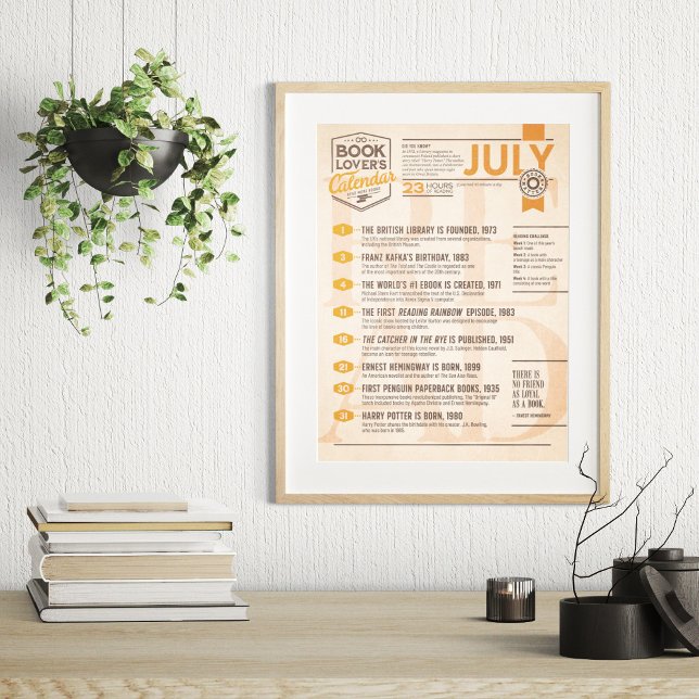 Literary Calendar July Poster (Creator Uploaded)